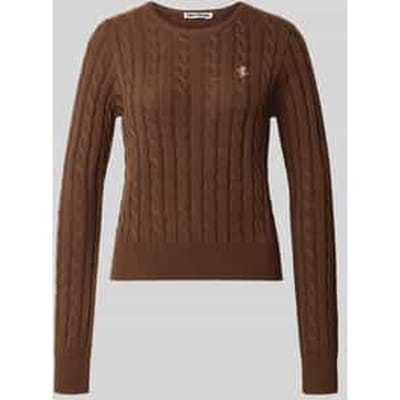 Slim fit pullover van katoenmix