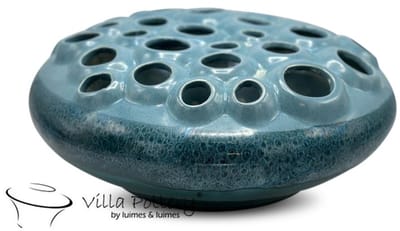 Blauwe vaas Coral D30 x H22