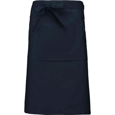 Schort/Tuniek/Werkblouse Unisex One Size Kariban Navy 65% Polyester, 35% Katoen