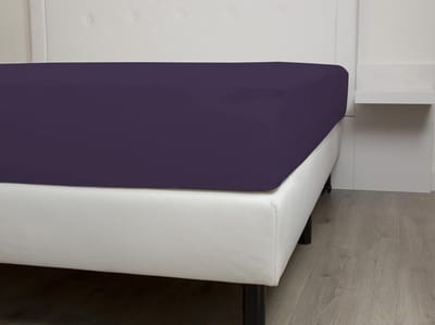 HnL Living - Hoeslaken - Katoensatijn - 180 x 200 cm - Paars