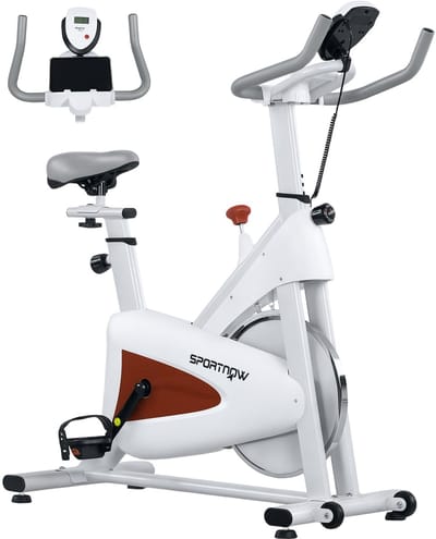 SPORTNOW Hometrainer - Staal - 98x45x117cm - Wit
