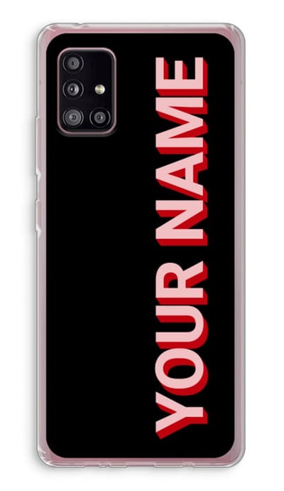 Gepersonaliseerd - Case Company® - Hoesje geschikt voor Samsung Galaxy A51 5G hoesje - Namecase - Soft Cover Telefoonhoesje - Bescherming aan alle Kanten en Schermrand