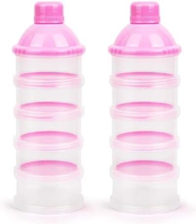 Melkpoeder Toren - Melkpoeder Bewaarbakjes - Melkpoeder Bewaardoos - Roze