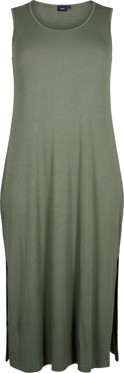 ZIZZI VCARLY, S/L, 7/8 DRESS Dames Jurk - Green - Maat S (42-44)