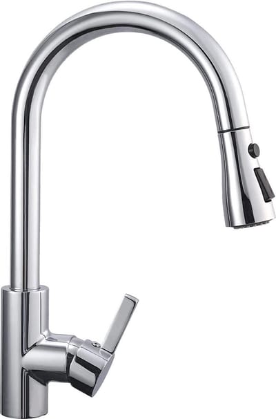 Coree Keukenkraan met Uittrekbare Uitloop - Handdouche - Mengkraan -3 Waterafvoermodi - 360° Draaibaar - RVS - KF11