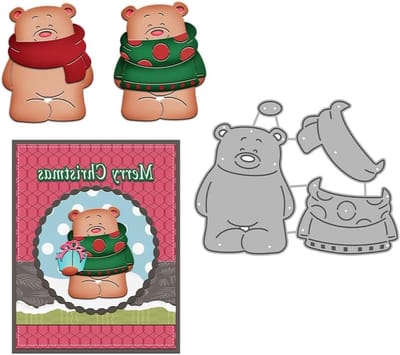 Kerst Beer Snijdt Voor Kaarten Maken Sjaal Metaal Snijden Dies Sets Voor Diy Handgemaakte Scrapbooking Papier Crafting Festivals Album Party Bruiloft Decoratieve Benodigdheden