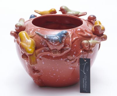 Vaas - Villa Pottery - Decoratie - Woondecoratie - porselein - waterdicht - Chico 1_3 Red