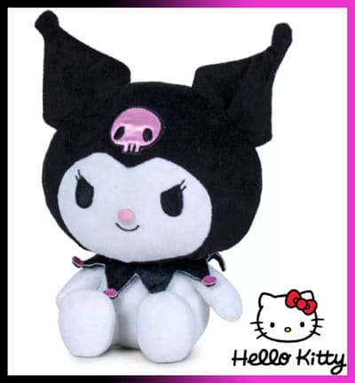 Kuromi - Hello Kitty Pluche Knuffel 27 cm {Speelgoed Knuffeldier Knuffelpop voor kinderen jongens meisjes | Keroppy Kuromi Melody Hello Kity Kat Cat Plush Toy}