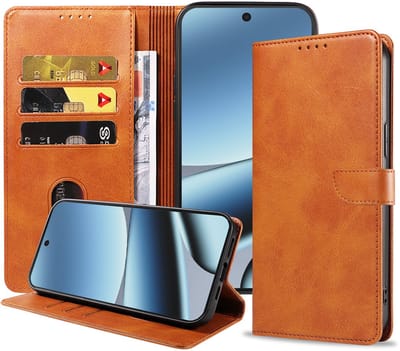 Geschikt voor Google Pixel 10 Pro XL Telefoonhoesje Kunstleer met Magnetisch lipje en Pasjeshouder Book Case met Klepje - Walletcase with Cardslot - Bruin - Smartphonica geschikt voor Google Pixel 10 Pro XL