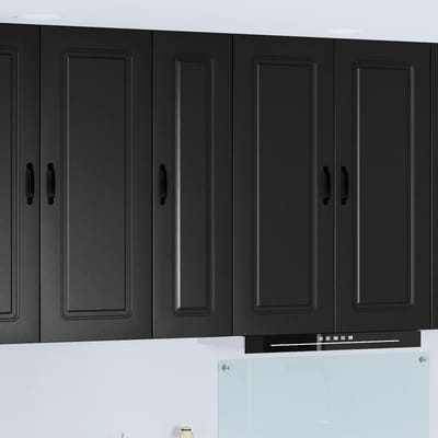 vidaXL - Vaatwasserpaneel - Kalmar - Zwart - 30 - x - 31 - x - 100 - cm - Bewerkt - hout