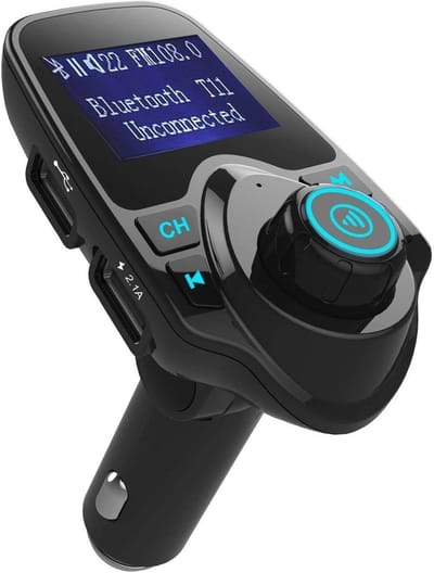 Universele Carkit - Bluetooth FM Transmitter - Veilig Bellen Auto - 5-in-1 Functies - 1.44 Inch Display - Zwart