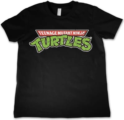 Teenage Mutant Ninja Turtles TMNT Classic Logo T-shirt voor kinderen, zwart