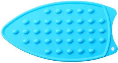 Strijkijzer Onderlegger - Hittebestendige Mat - Veilig Strijken - Flexibel Siliconen Ontwerp - 27 x 14 cm - Blauw