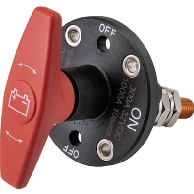 TRU COMPONENTS TC-9075596 Auto accu schakelaar 32 V/DC 300 A 1x uit/aan Continu IP67 1 stuk(s)
