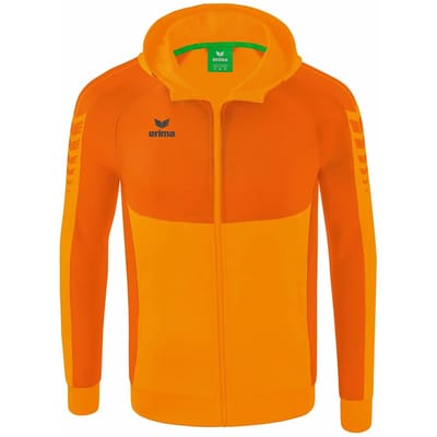 Erima Six Wings Trainingsjack Met Capuchon Kinderen - Oranje / New Orange | Maat: 128