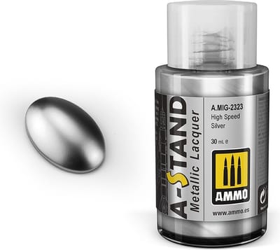 AMMO by Mig Jimenez Hobbyverf - MIG 2323 A-Stand High Speed Silver - Metallic - 30ml Verf flesje - 30 ml