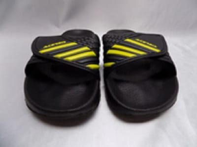 Badslippers / saunaslippers maat 41 Acerbis met klittenband bovensluiting zwart/geel