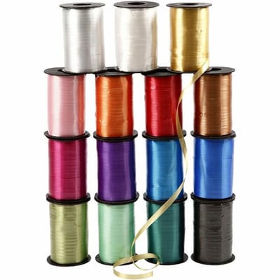 Cadeaulint Assorti – Glimmend Geschenkverpakkingslint – Krullint Set – 10 mm 15x250 Meter