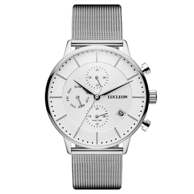 Ternion | Lyndon roestvrijstalen horloge met dubbele tijdweergave