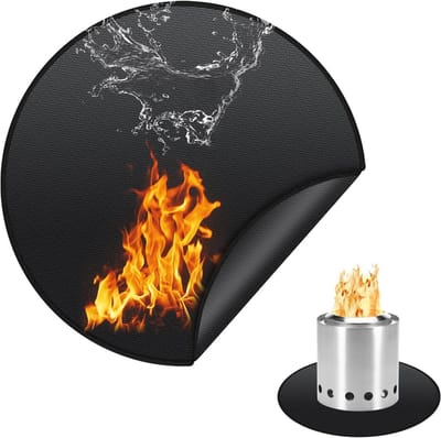 Ronde 50cm Vuurmat voor Bescherming tegen Vonken, Geschikt voor Tuin, BBQ, Grill en Camping