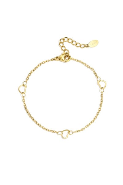 Kettingarmbanden - Hart - Casual - Dagelijks Eenvoudig Serie - Damessieraden - bracelet - armband - sieraden - hartjes - jewelry - rvs - stainless steel - goud
