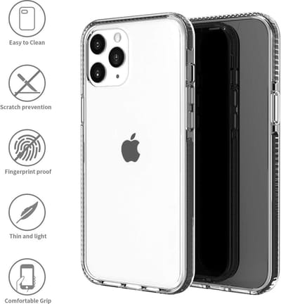 HB Hoesje Geschikt voor Apple iPhone 11 Pro Max - Zwart - Anti Shock Gel Armor Back Cover Case