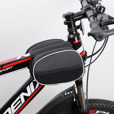 Fietstas – Fietsframe Tas – Waterbestendig Opbergzak – Met Reflecterende Details en Dubbele Zakken – Waterdicht Telefoonhoesje – voor Mountainbike en Racefiets – Geschikt voor Portemonnee, Sleutels en Gereedschap