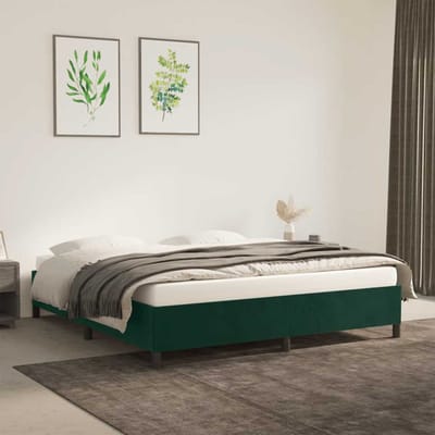 vidaXL - Bedframe - zonder - matras - 180x200 - cm - fluweel - donkergroen