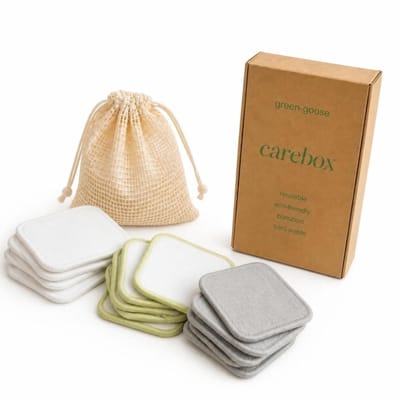 Bamboepad - Duurzame Wattenschijfjes - 12x Herbruikbare Wasbare Bamboe Pads - Make up Remover/Verwijderaar - 6x wit 6x zwart + Incl. waszakje