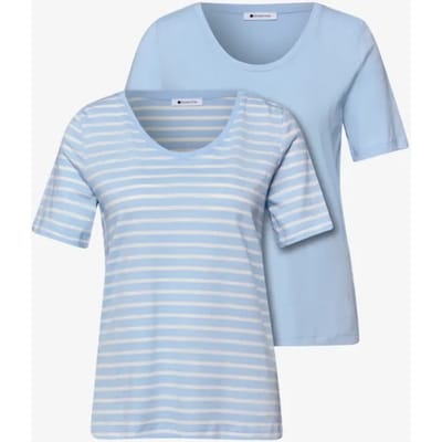 Shirt met ronde V-hals in een pak van 2
