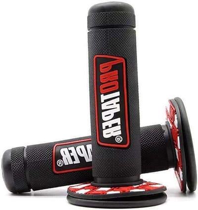 Motorfiets Handgrepen - Stuur Rubber - Offroad Rijden - Schokabsorberend - 7/8 Inch - Zwart Rood