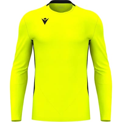 Macron Argo Keepershirt Lange Mouw Kinderen - Fluogeel / Zwart | Maat: 7-8 Y