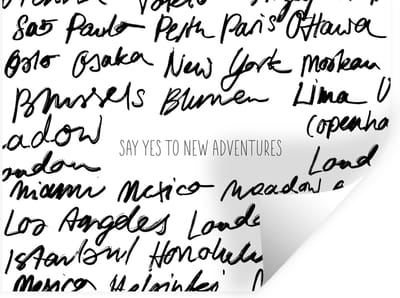 Muurstickers - Sticker Folie - Spreuken - Quotes - Say yes to new adventures - London - 40x30 cm - Plakfolie - Muurstickers Kinderkamer - Zelfklevend Behang - Zelfklevend behangpapier - Stickerfolie