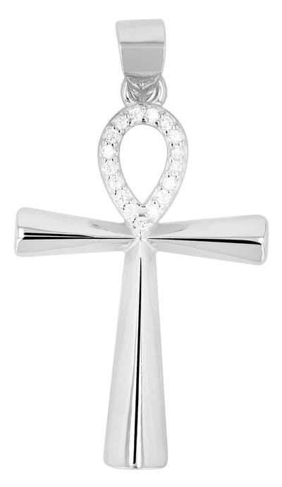 AKZENT Akzent dames hanger "Ankh" van 925 Sterlingzilver, gerhodineerd, duurzaam