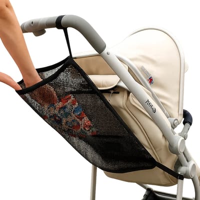 Boodschappen Net Voor De Kinderwagen I Boodschappen Hanger I Boodschappennetje Voor De Kinderwagen I Universele Net Voor De Buggy I Zwart