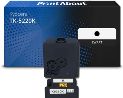 PrintAbout huismerk Toner TK-5220K Zwart Geschikt voor Kyocera