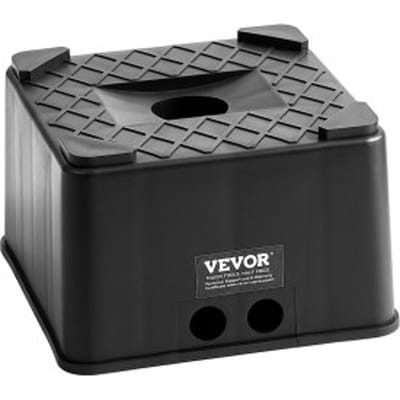 VEVOR Trailer Jack Block (152,4 mm hoog krikblok) nivelleringsblok met een laadvermogen van 2722 kg, RV-hefblok voor caravan-aanhangersteunblok van PP (vierkant)
