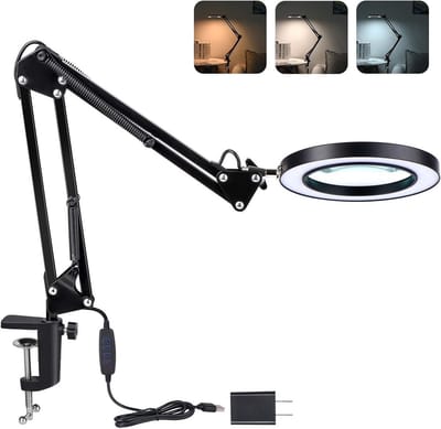 Vergrootglas met Lamp en Standaard - 3 Kleurmodi en Instelbare Helderheid