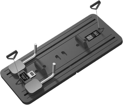 Pilates Board - Fitness Tool - Kerntraining Thuis - Multifunctioneel AB Wiel - 106 x 41 cm - Zwart Grijs