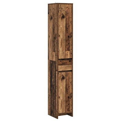 vidaXL - Badkamerkast - Oud - hout - 30 - x - 33 - x - 190 - cm - Bewerkt - hout