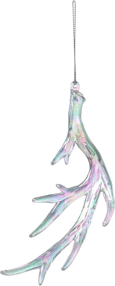 Clayre & Eef Kersthanger Gewei 18 cm Zilverkleurig Kunststof
