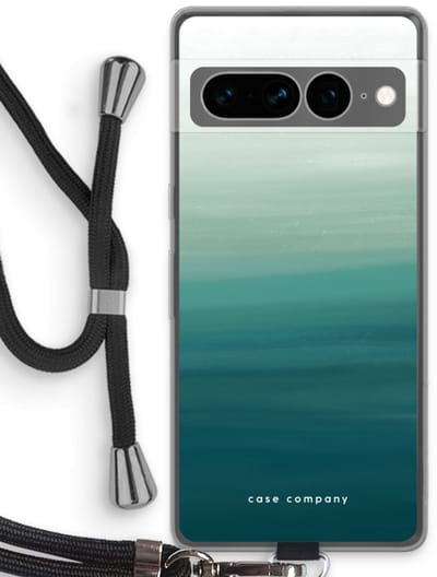 Case Company® - Hoesje met koord geschikt voor Google Pixel 7 Pro hoesje met Koord - Ocean - Telefoonhoesje met Zwart Koord - Bescherming aan alle Kanten en Over de Schermrand