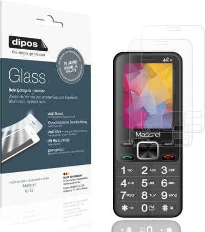 dipos – 2x Matte Pantserfolie geschikt voor Masstel Izi 25 | 9H Screenprotector