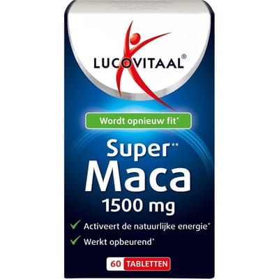 Lucovitaal Maca Super 1500 mg Voedingssupplement - 60 Tabletten voor Natuurlijke Energie en Uithoudingsvermogen
