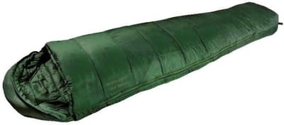 Mummie Slaapzak - Outdoor slaapzak - Kamperen en wandelen - Vier seizoenen comfort - 220x90cm - Olijfgroen