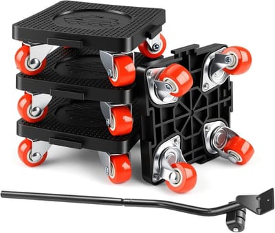 meubellifter voor zware meubels, 360 graden, splitsbaar, met uittrekbare breekstang, draagvermogen van 800 kg, voor meubeltransporter, meubeltransportwielen