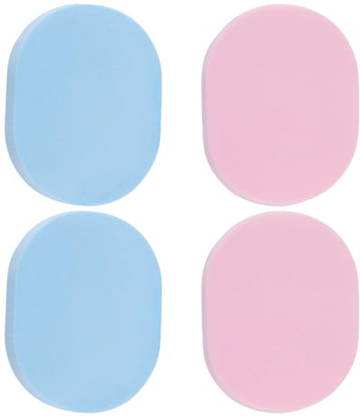 Dailygoody - Gezichtsreinigingspons - Herbruikbare Spons - Zacht en Exfoliërend - Roze Blauw - Make-up Remover - Geschikt voor Gezicht - 4 Stuks