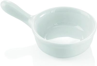Porseleinen schaaltjes - Mini bakjes - Kleine porties serveren - Met handvat - Ø 6 cm - Wit