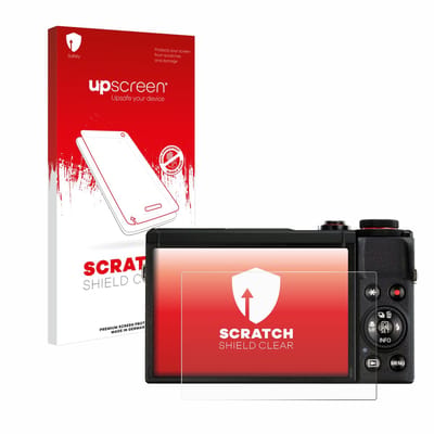 upscreen - Screenprotector voor Canon PowerShot G7 X Mark III - Folie Beschermfolie transparant