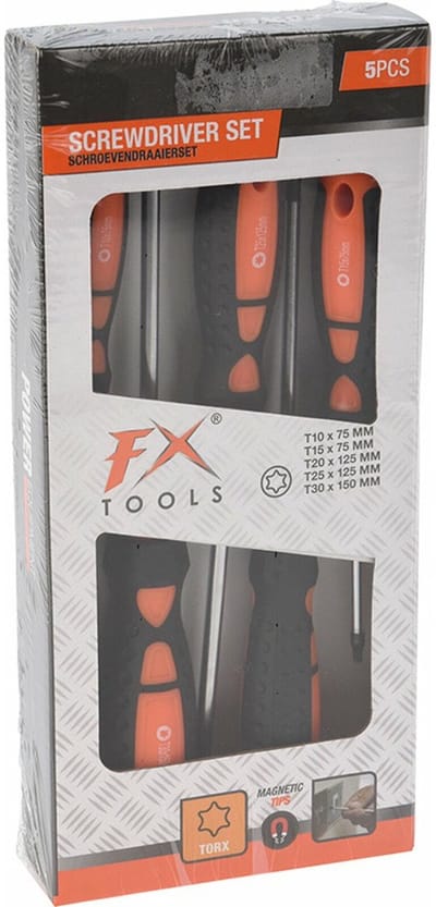 FX Tools Schroevendraaier set - 5-delig - Torx - magnetisch